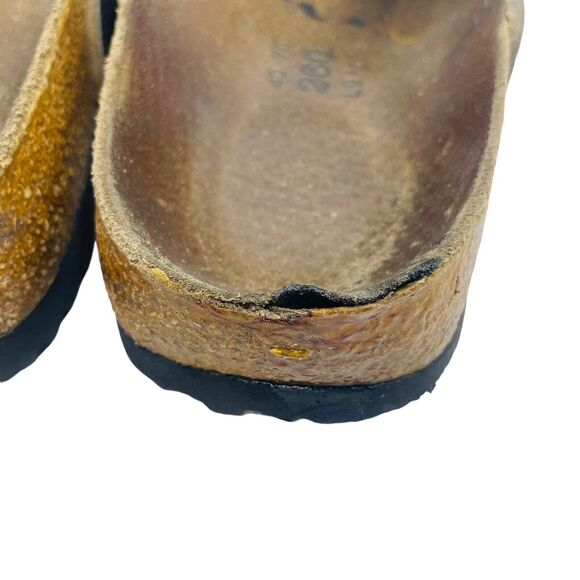 Birkenstock Birkis Size 40 US 9 Silver Moorea Granada Rhinestones Vegan 2 Strap - Picture 6 of 9